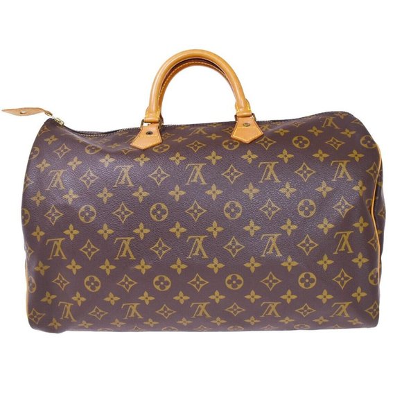 LOUIS VUITTON Speedy 40 Travel Hand Bag Monogram Leather Brown - Picture 1 of 16